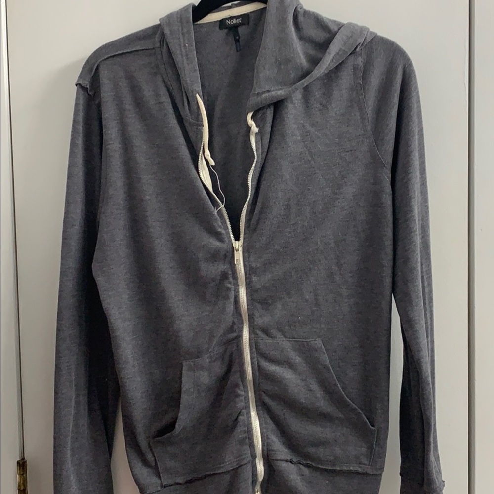 Grey zip up hoodie